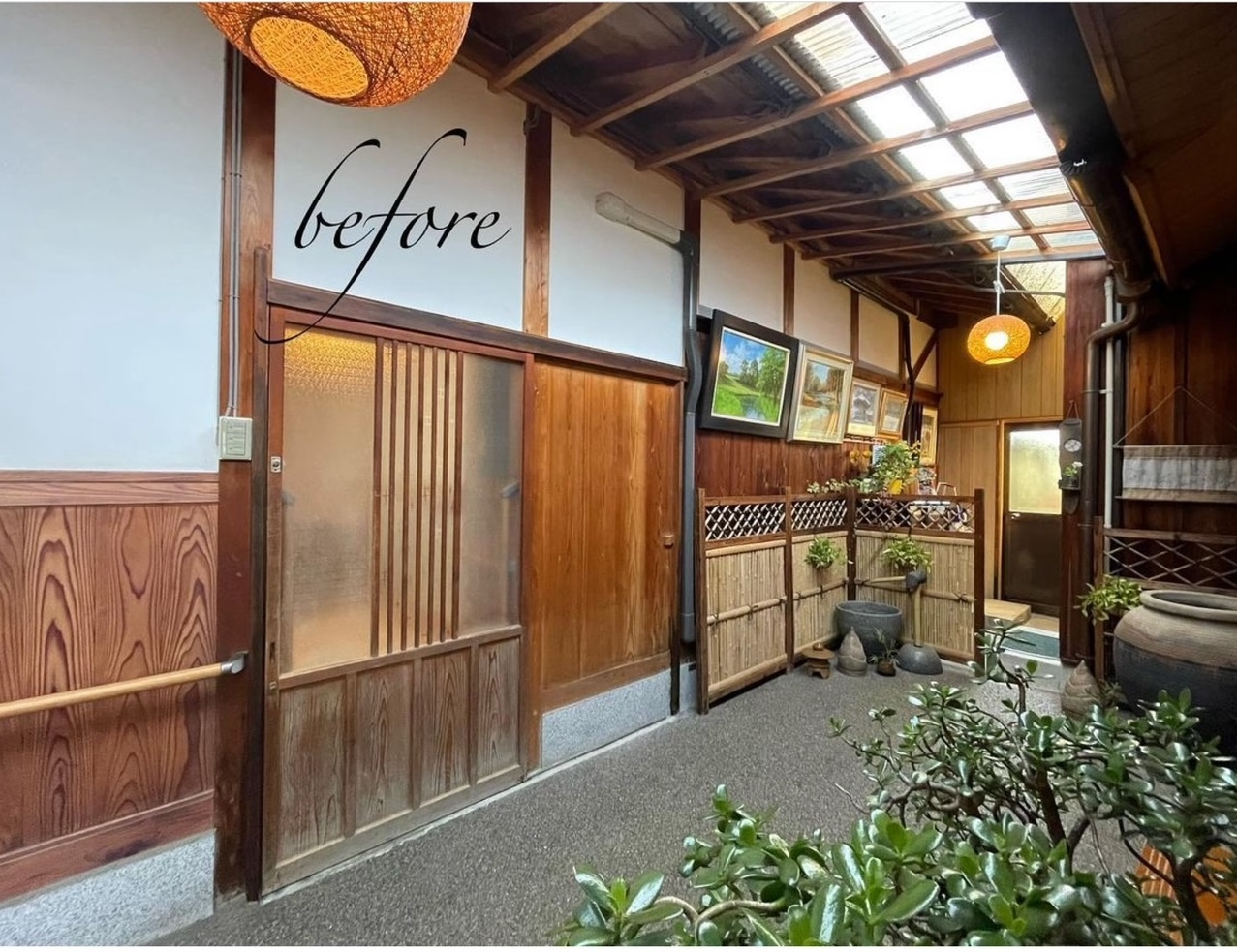 土間片引き戸取替工事と内窓設置工事リフォームの画像