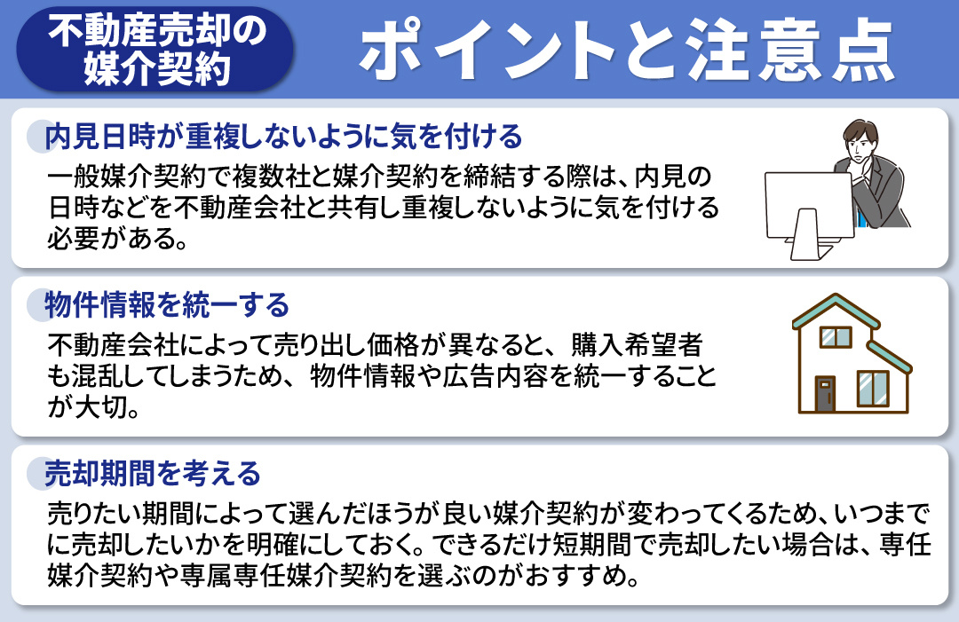 不動産売却で必要な媒介契約③売却をスムーズに進めるためのポイントと注意点