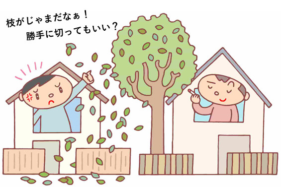 隣の木の枝は、切ってもいいの？の画像