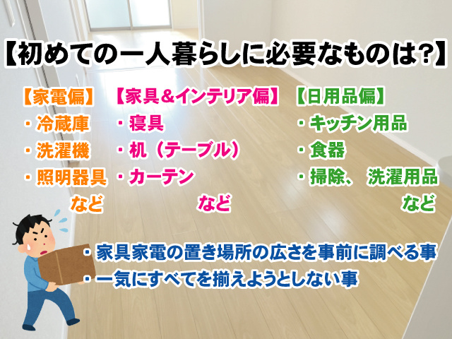 【初めての一人暮らしに必要なものは？】学生必見の出費を抑えるコツの画像