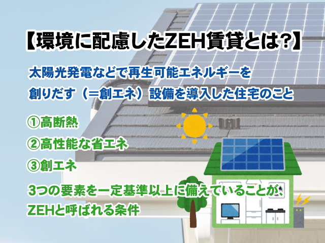 【環境に配慮したZEH賃貸とは？】メリットや基準や条件の解説の画像