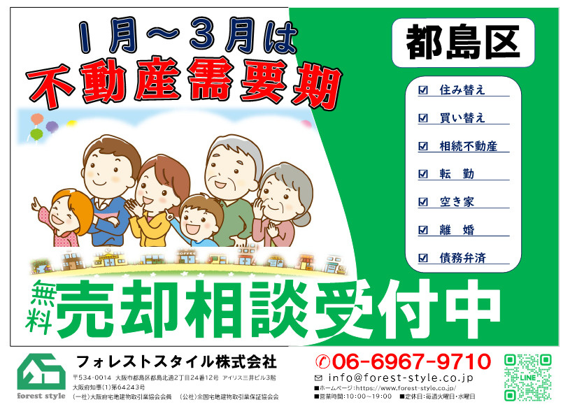 1月～3月は不動産需要期の画像