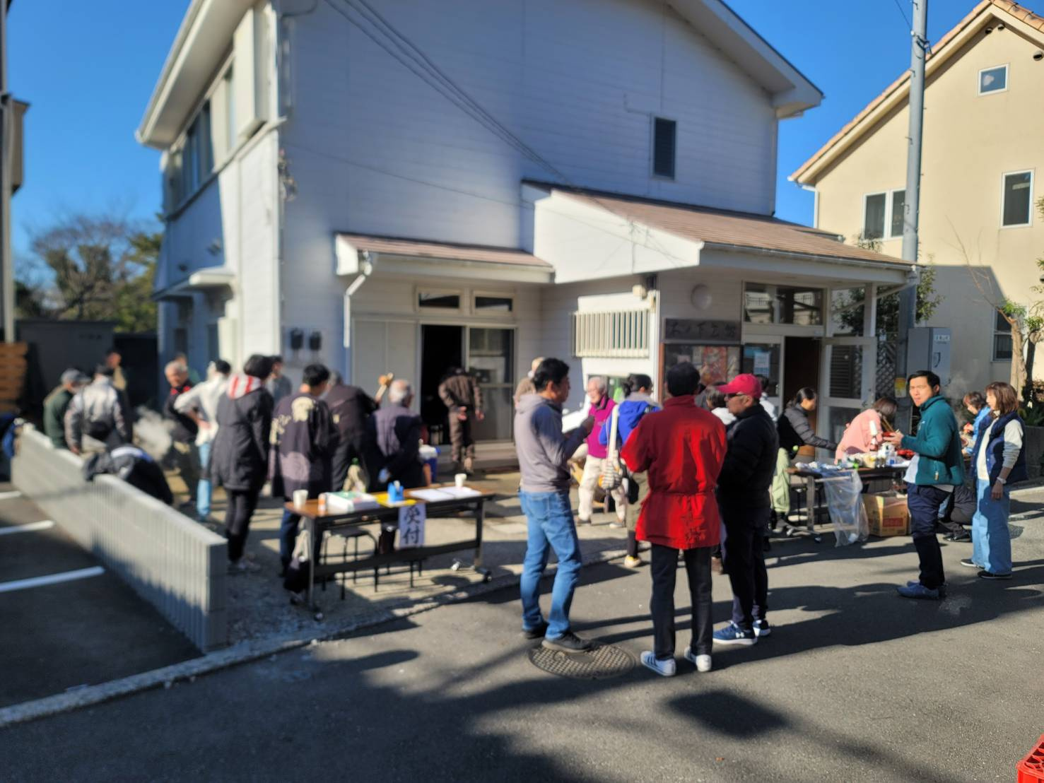 木下町内会の餅つき大会の画像