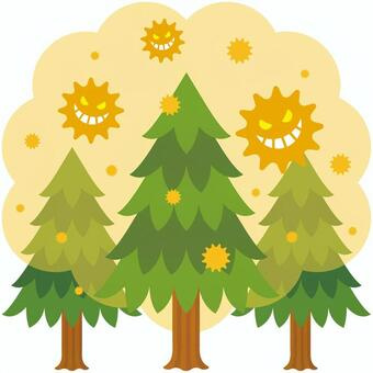 晴れと曇り、時々雨の画像