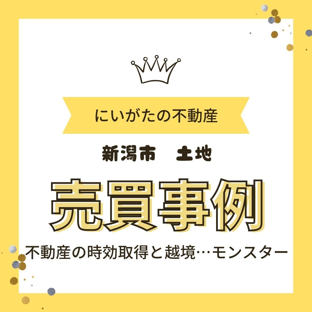 不動産の時効取得と越境…　モンスターの画像
