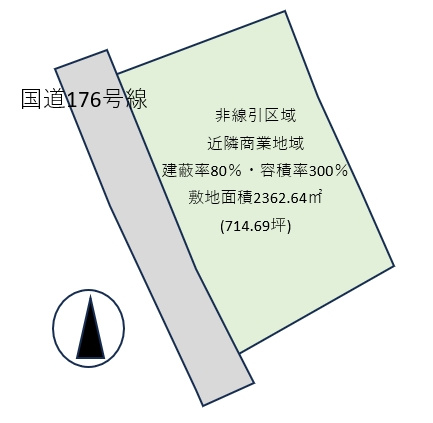 丹波篠山市　ロードサイド商業施設に最適な 定期借地の画像