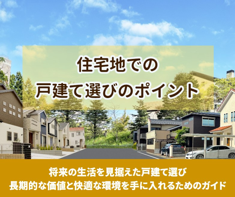 住宅地での戸建て選びのポイント【高崎不動産情報ライブラリー】...の画像