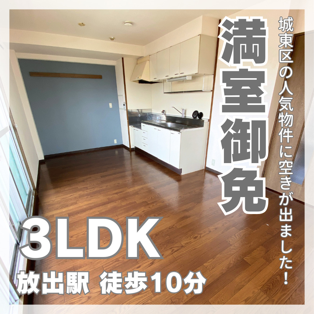城東区の大人気ファミリータイプ3LDK【デイブレイク城東】の画像