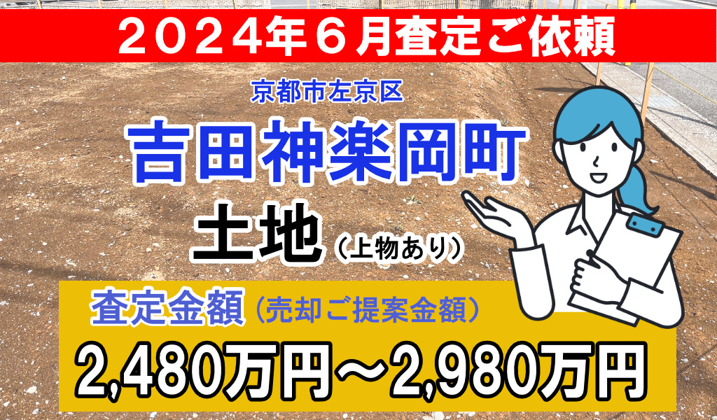 吉田神楽岡町の土地の査定ご依頼をいただきました!の画像