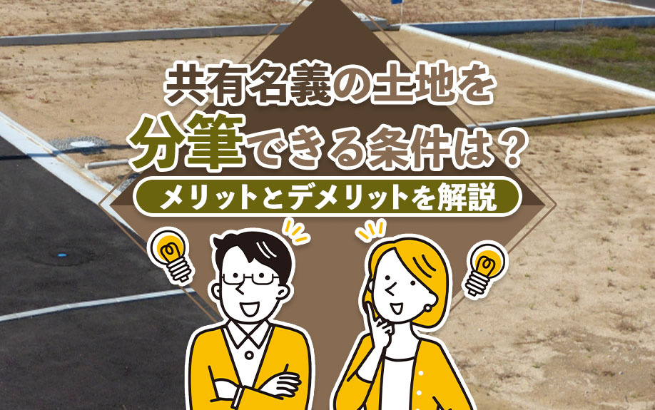 共有名義の土地を分筆できる条件は？メリットとデメリットを解説の画像