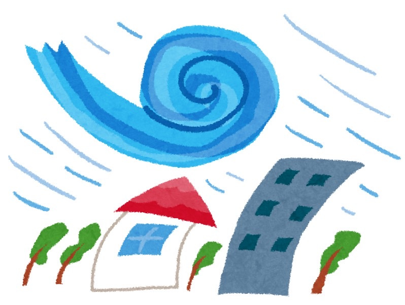 台風後の家の点検の画像
