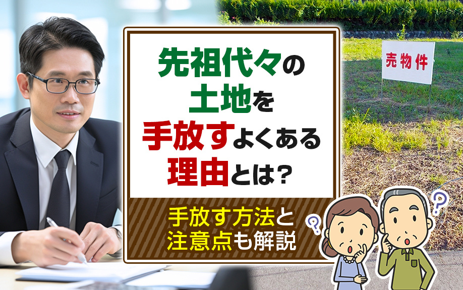 先祖代々の土地を手放すよくある理由とは？手放す方法と注意点も...の画像