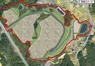 官民連携事業により産業団地創設の画像