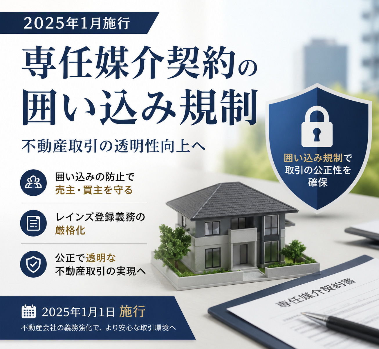 専任媒介契約に新たな規制が！ 2025年施行の囲い込み規制を...の画像