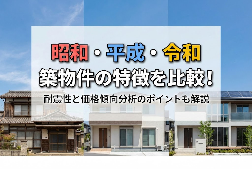 【2026年版】昭和・平成・令和築物件の特徴を比較！耐震性と...の画像
