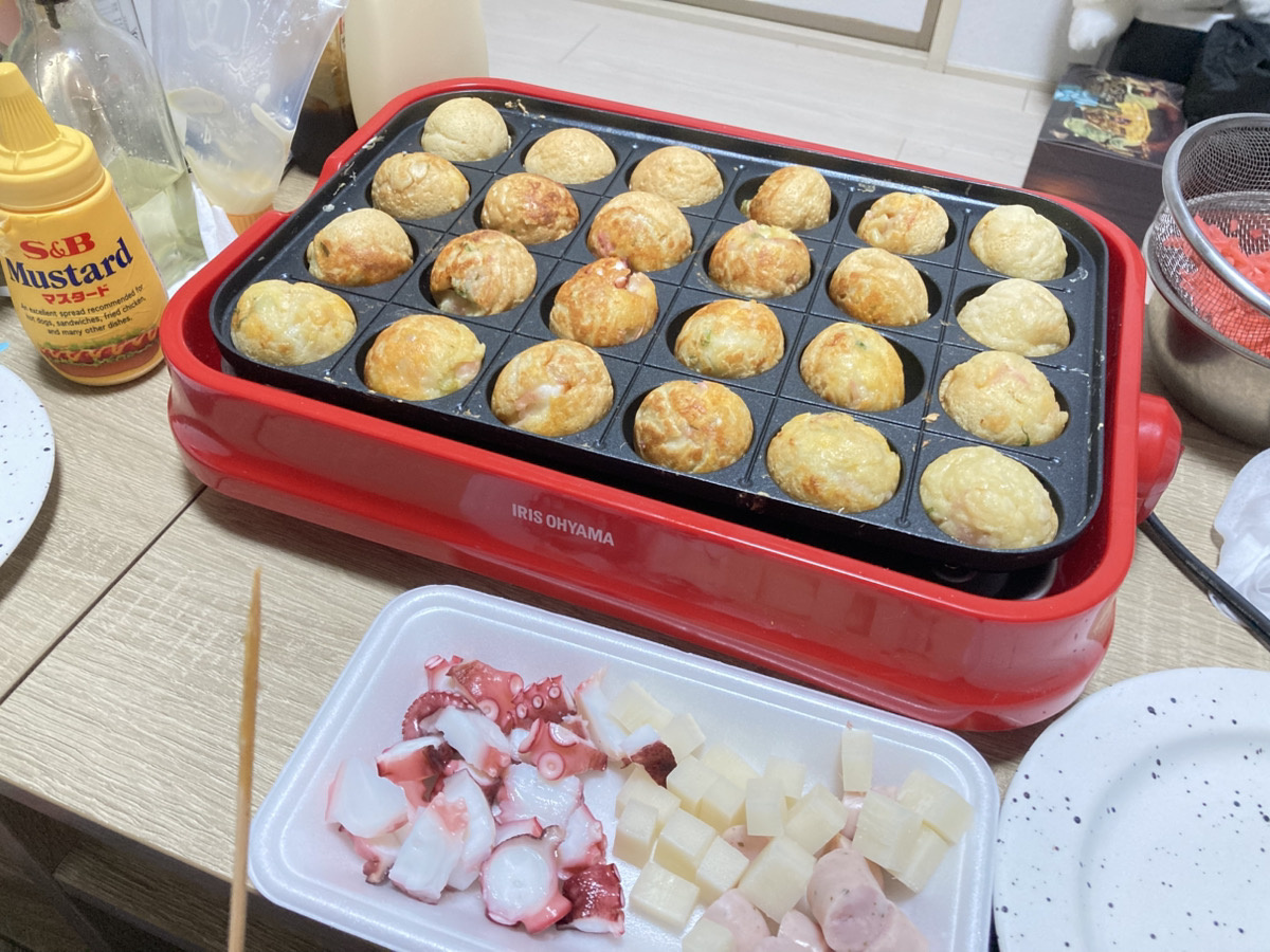 お家でたこ焼きパーティーの画像