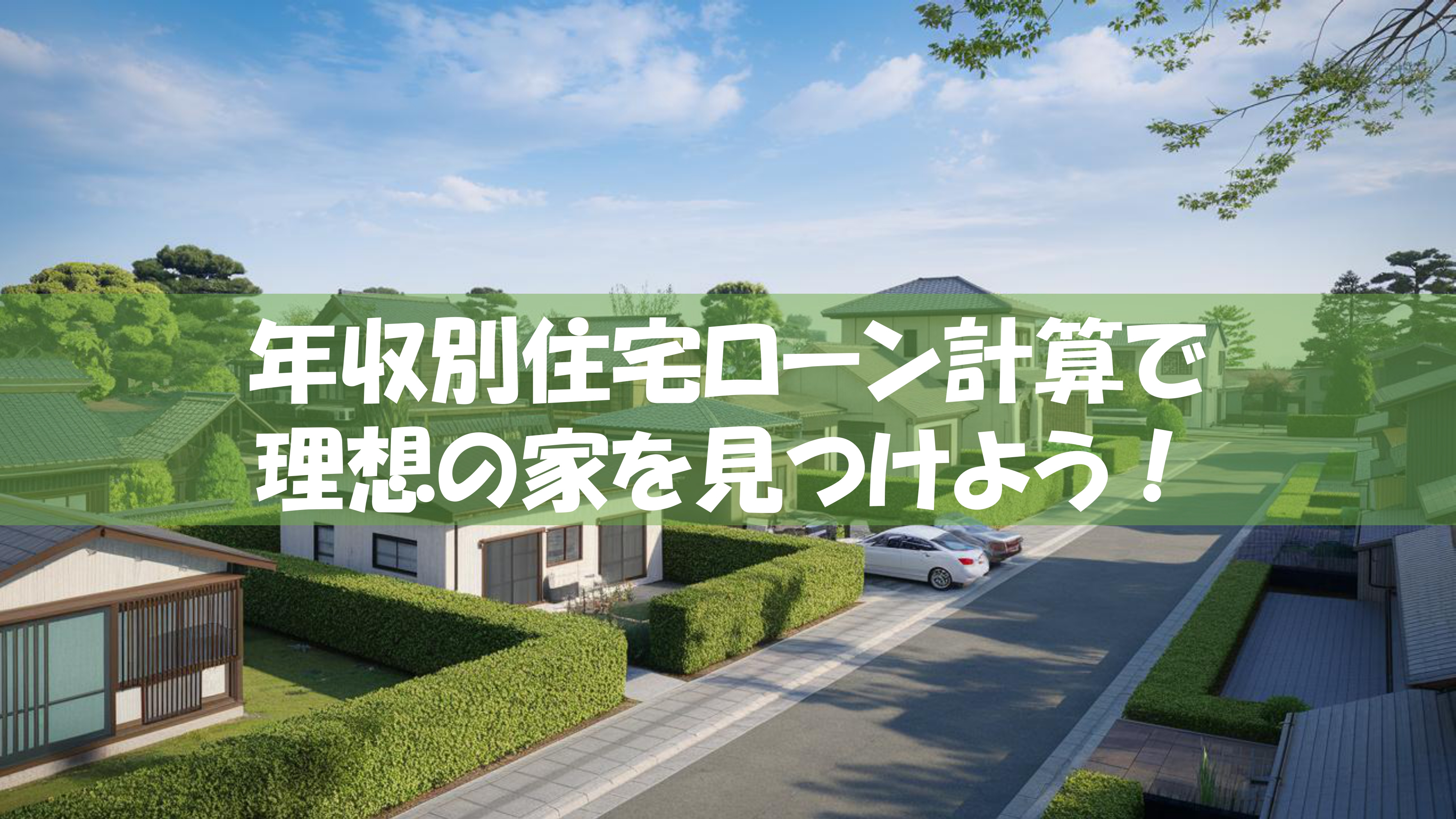 年収別住宅ローン計算で理想の家を見つけよう！の画像