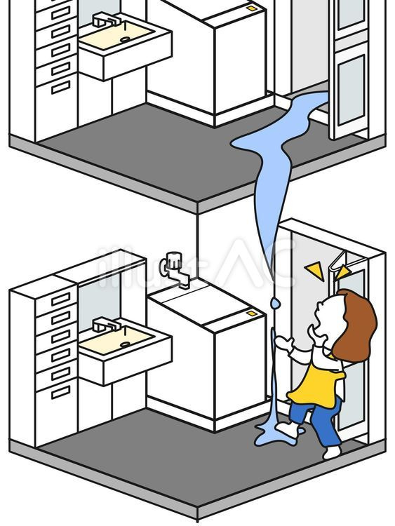 共同住宅で起きやすい水漏れについての画像