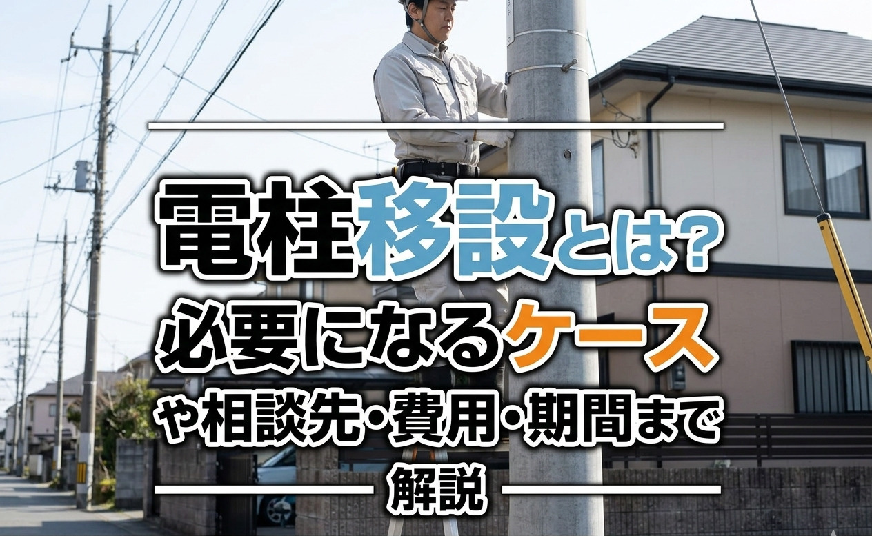 【2026年版】電柱移設とは？必要になるケースや相談先・費用...の画像