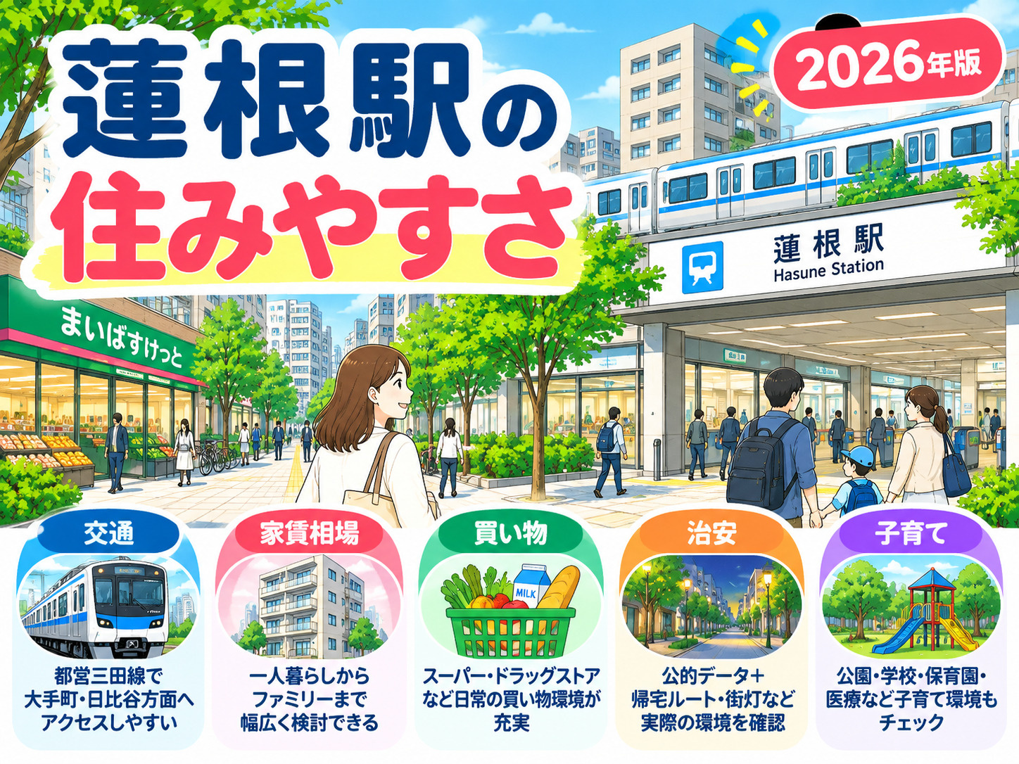 蓮根駅は住みやすい？家賃相場・治安・買い物・交通・子育てを解...の画像