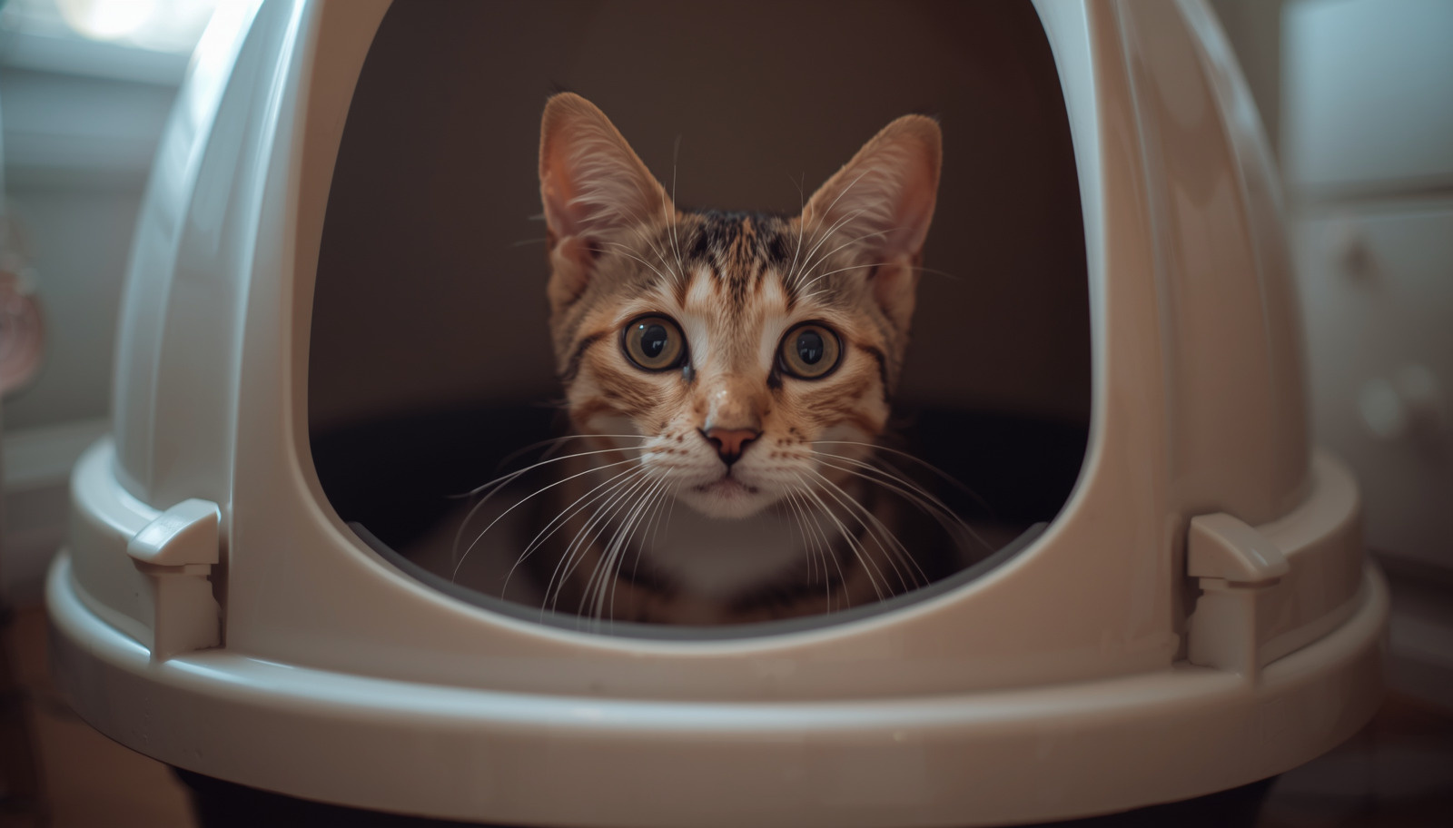 猫砂の飛び散りをどう防ぐ？解決方法をご紹介の画像