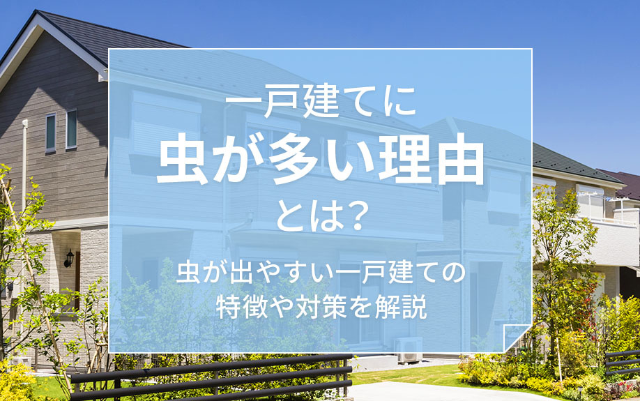 【2025年】一戸建てに虫が多い理由とは？虫が出やすい一戸建...の画像