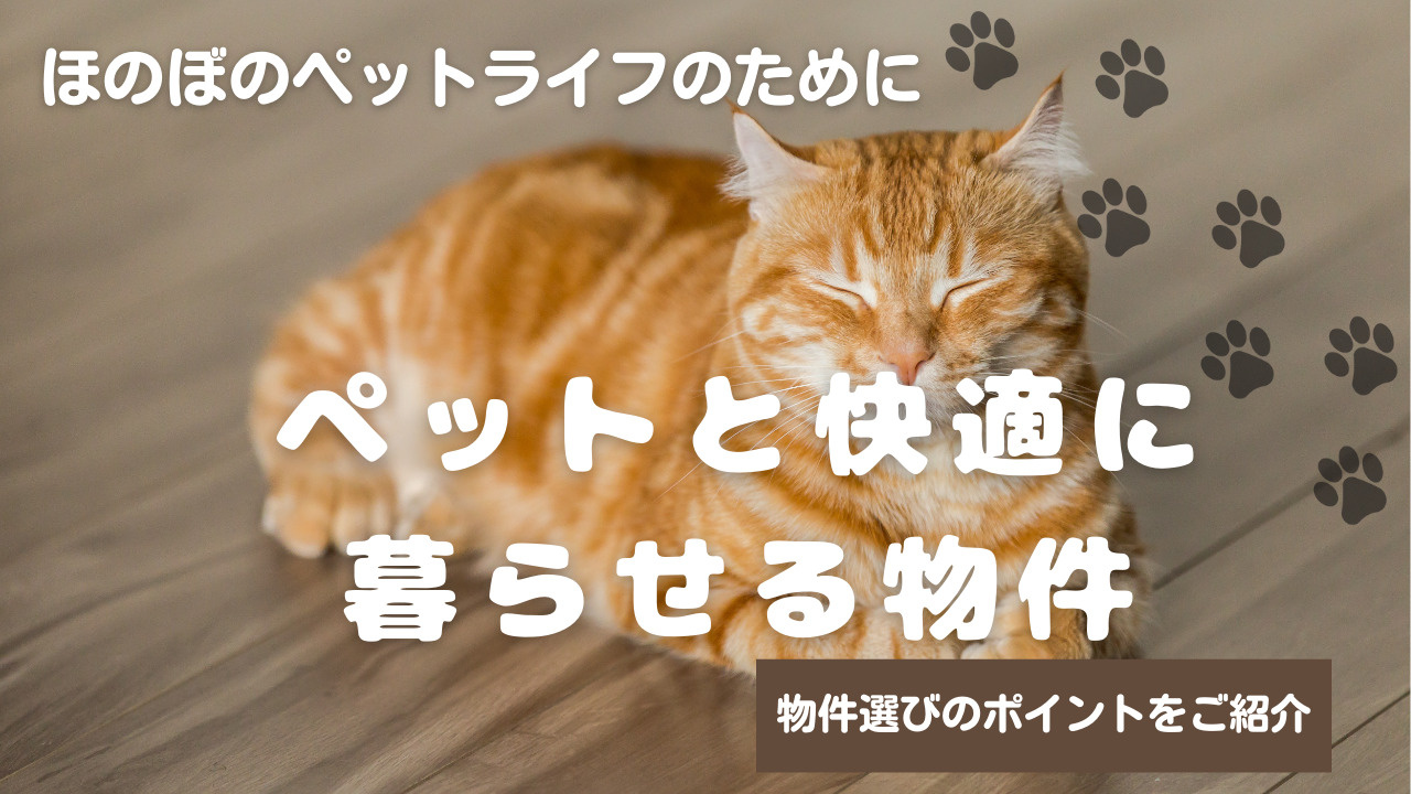 ペットと快適に暮らせる物件はどれ？物件選びのポイントをご紹介...の画像