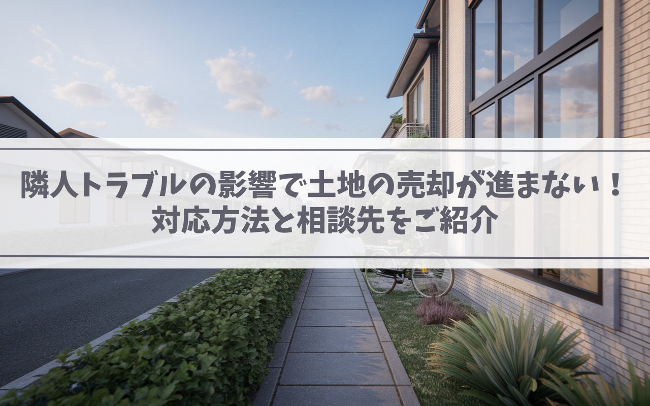 【2025年】隣人トラブルの影響で土地の売却が進まない！対応...の画像