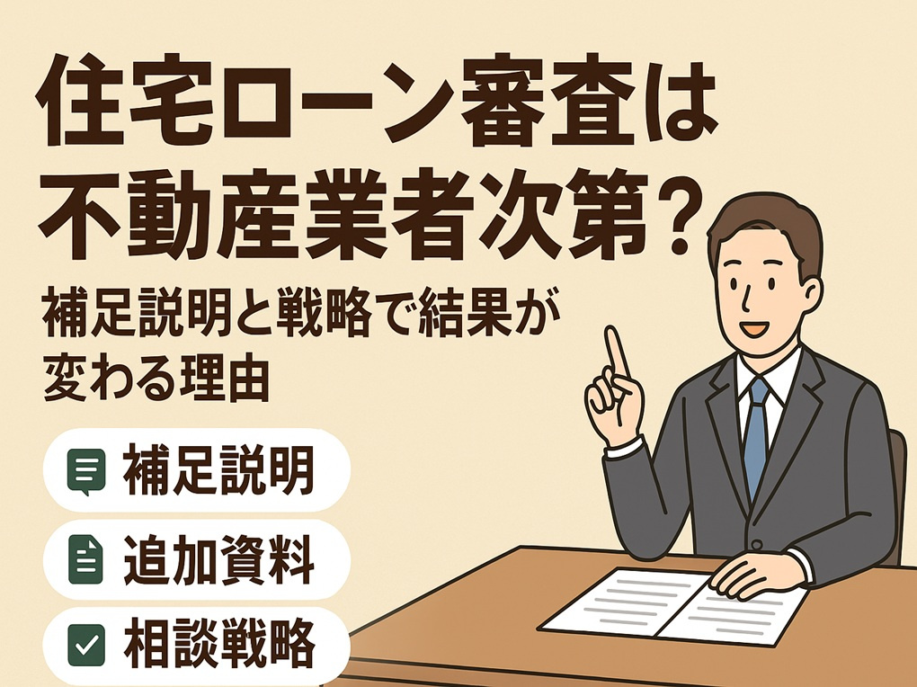 住宅ローン審査は不動産業者次第？補足説明と戦略で結果が変わる...の画像