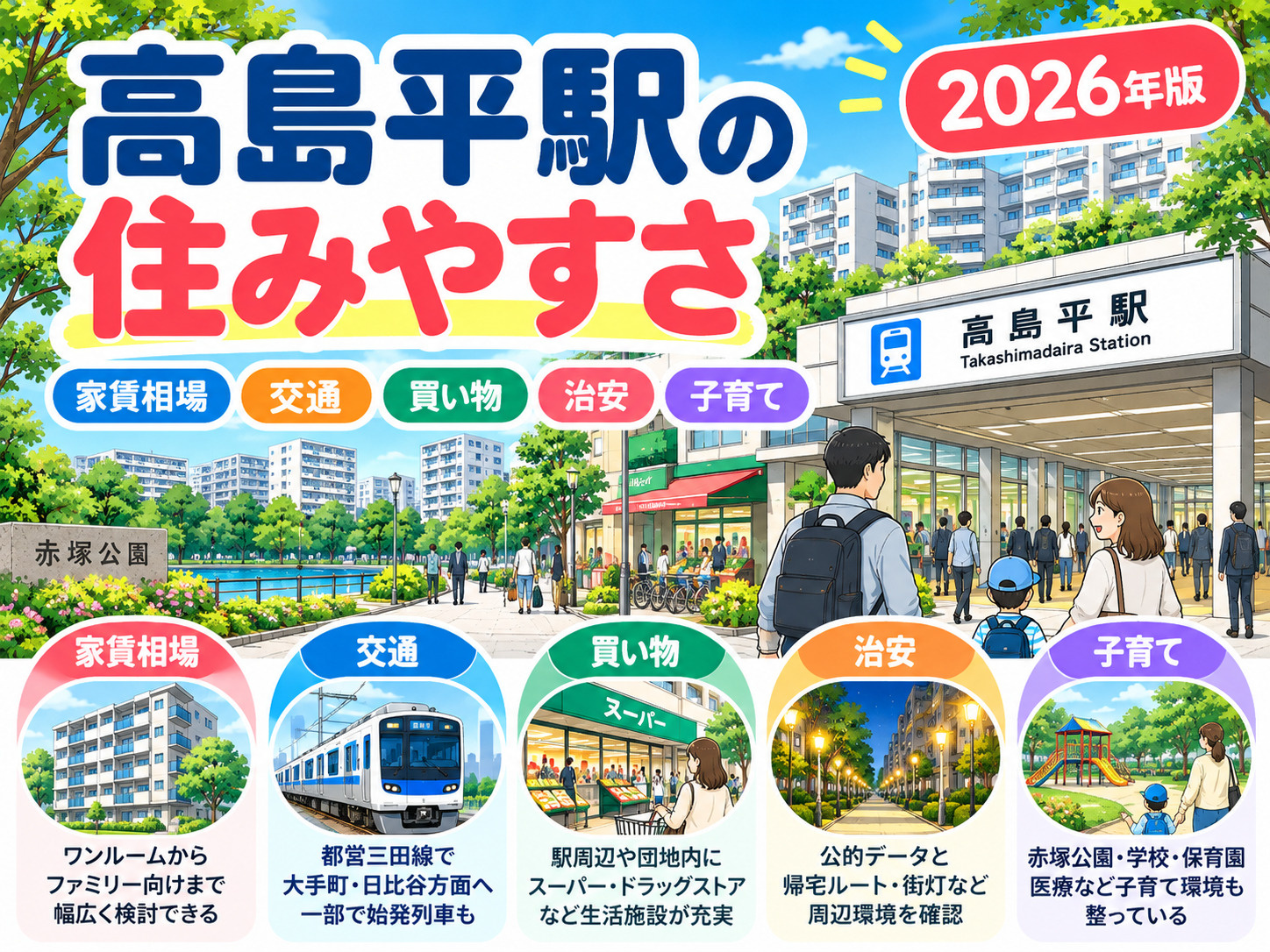 高島平駅は住みやすい？家賃相場・治安・買い物・交通・子育てを...の画像