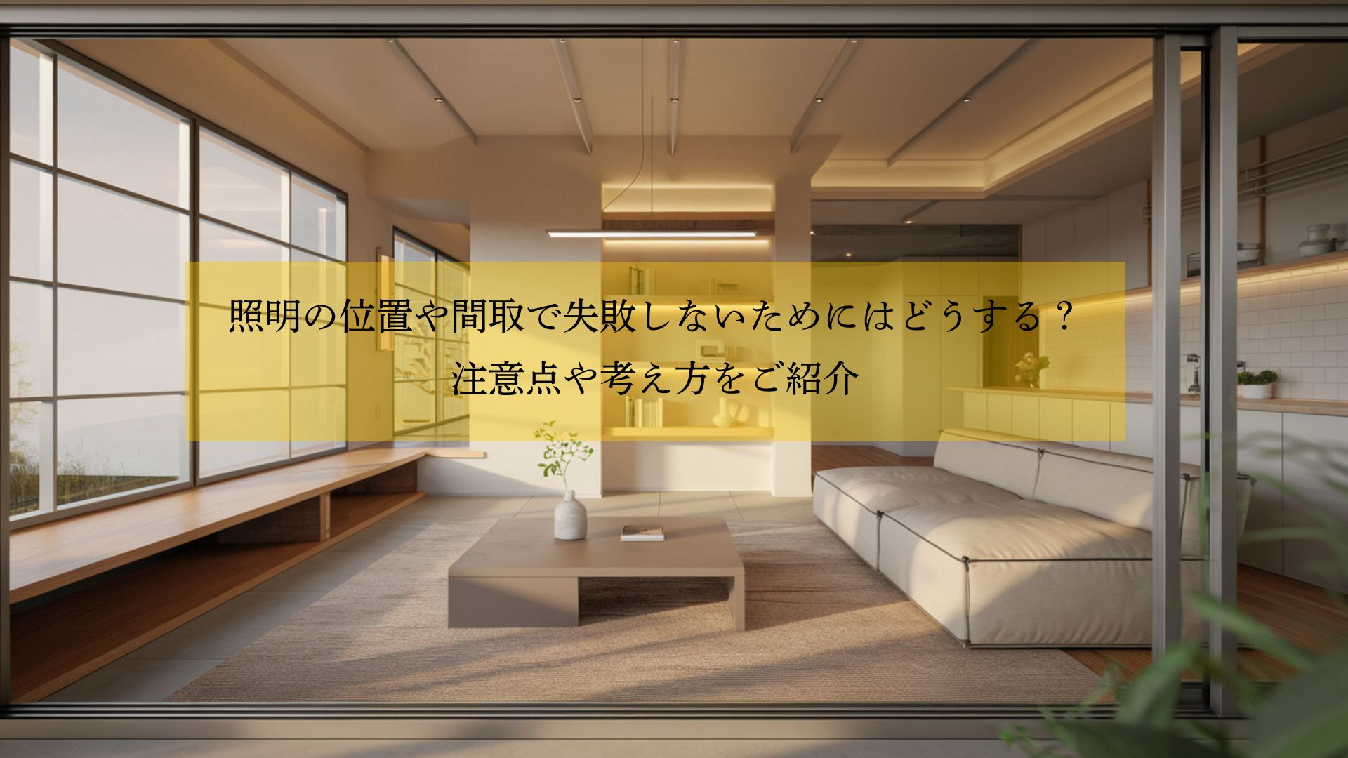 照明の位置や間取りで失敗しないためにはどうする？注意点や考え...の画像