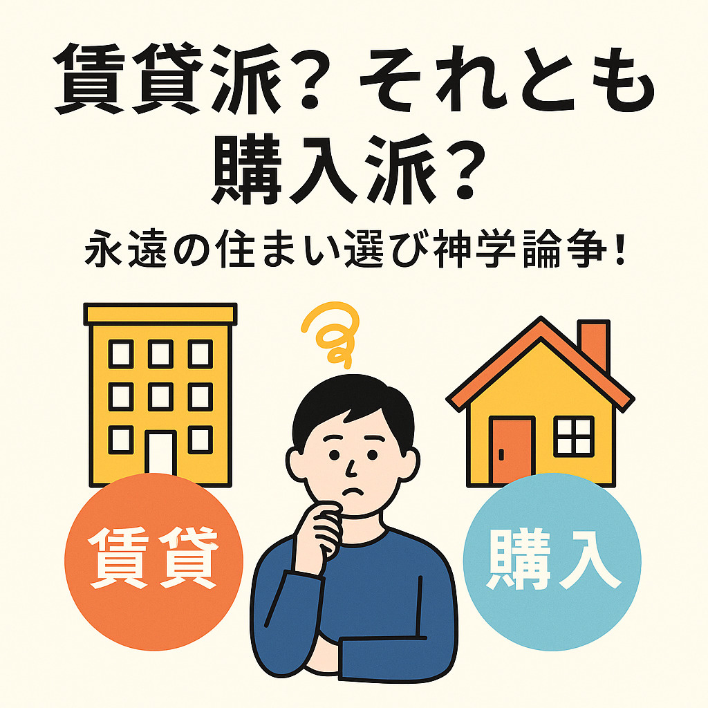 賃貸派？それとも購入派？永遠の住まい選び神学論争！の画像