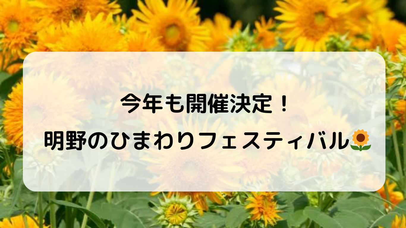 筑西市の夏を彩る絶景イベント！あけのひまわりフェスティバル2...の画像