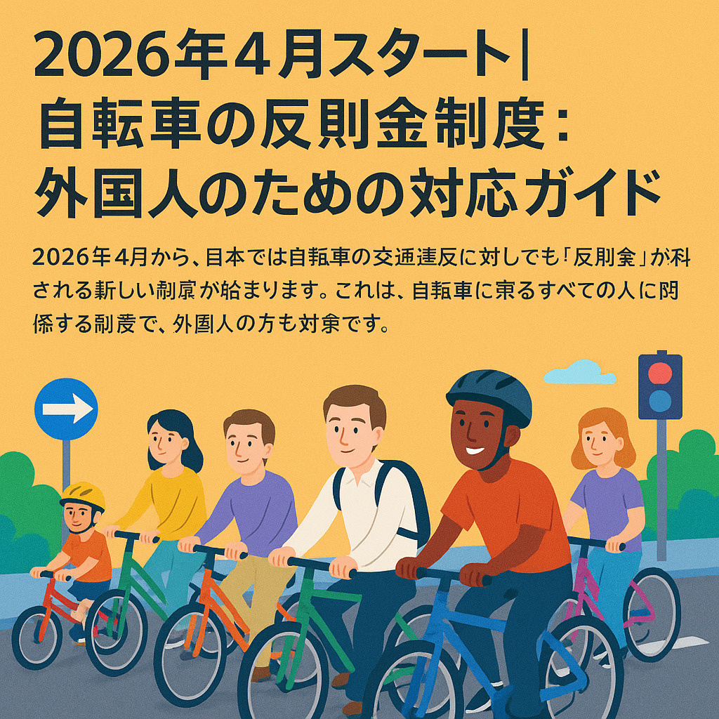 2026年4月スタート !自転車の反則金制度：外国人のための...の画像