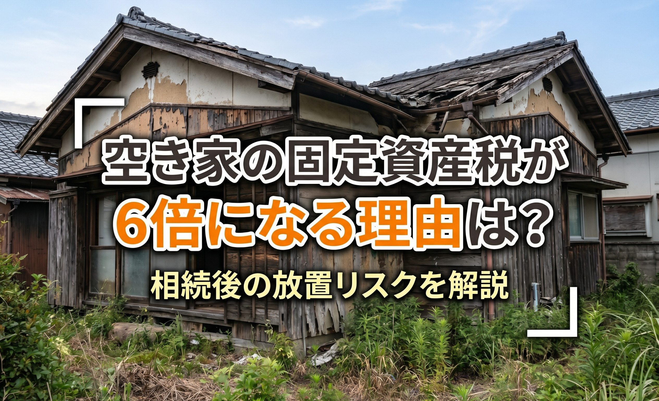 【2026年版】空き家の固定資産税が6倍になる理由は？相続後...の画像