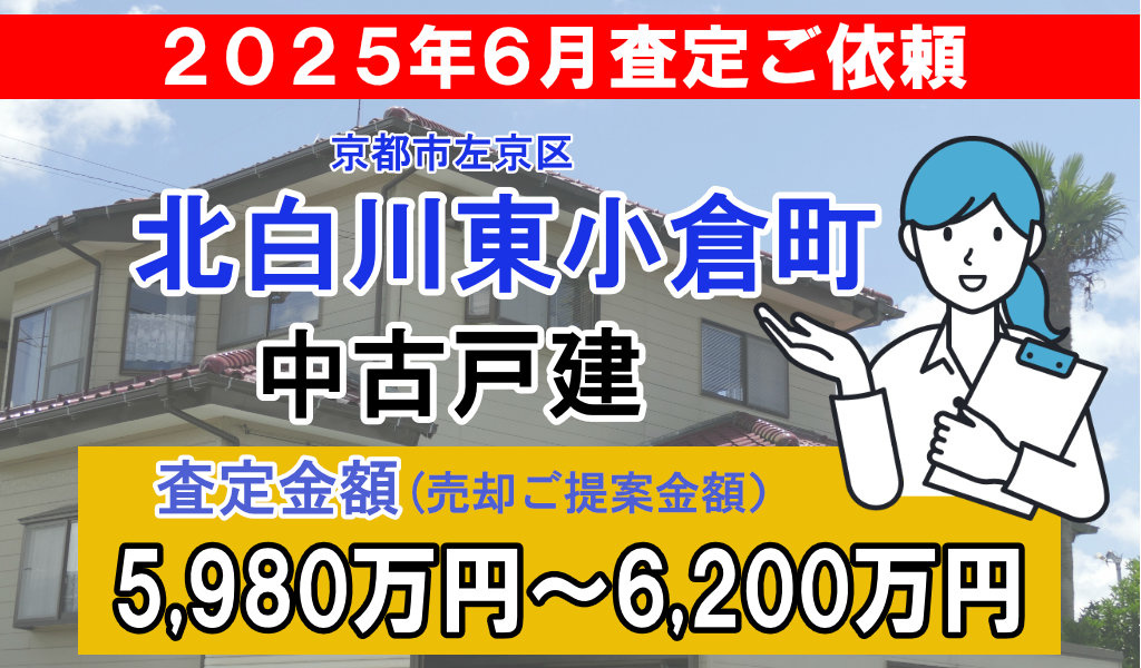 北白川東小倉町の中古戸建の査定ご依頼をいただきました!の画像