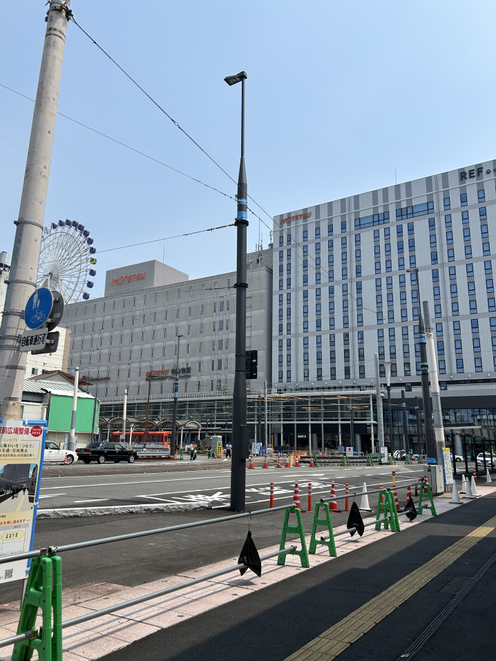 松山市駅前　ロータリー通行ルールが変更されています！の画像