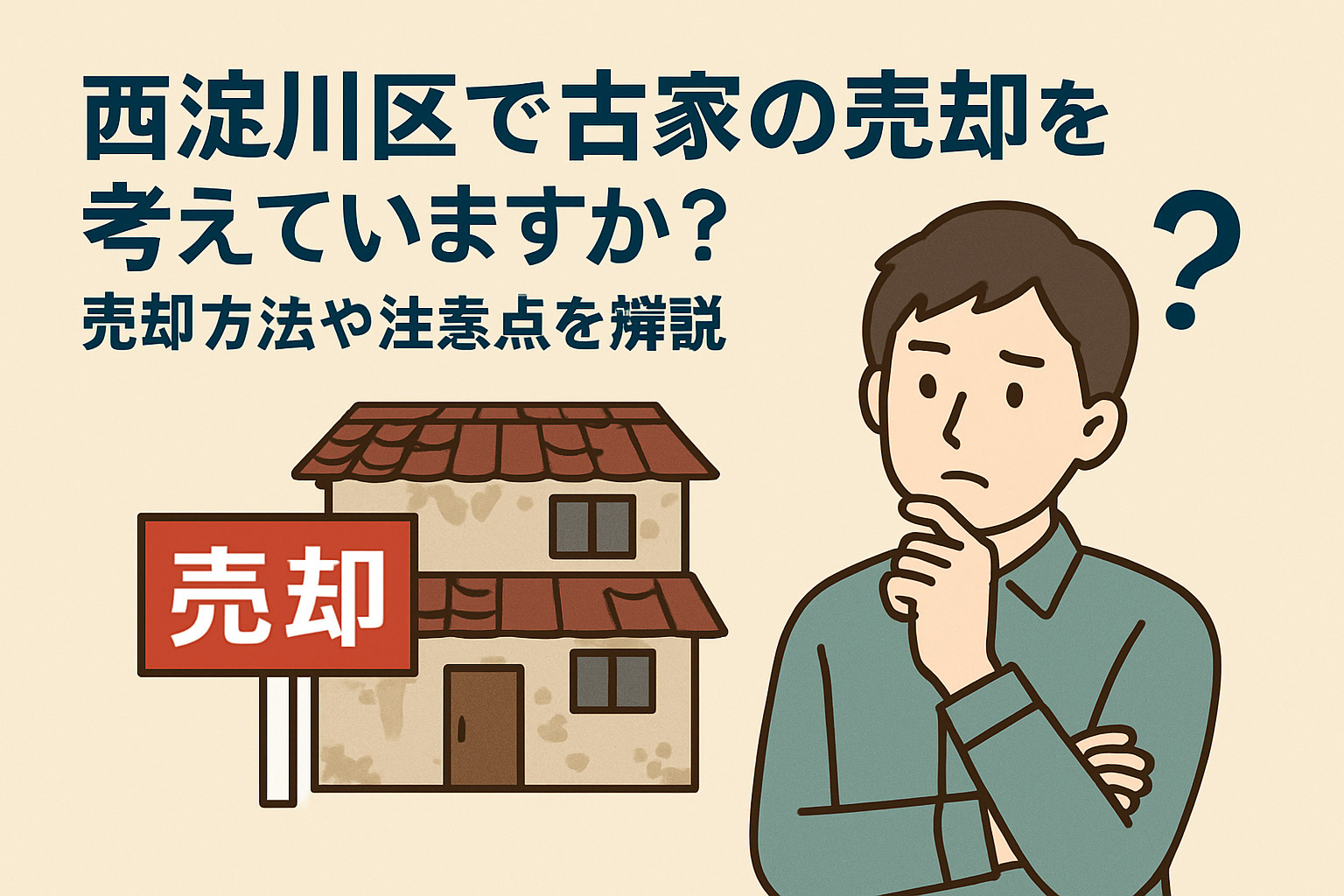 西淀川区で古家の売却を考えていますか？西淀川区の古家売却方法...の画像