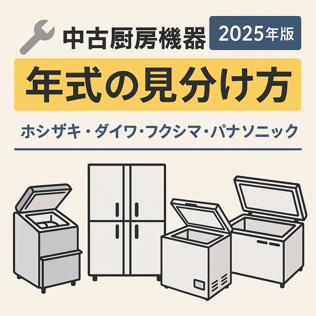 【2026年版】中古厨房機器の「年式の見分け方」完全ガイドの画像