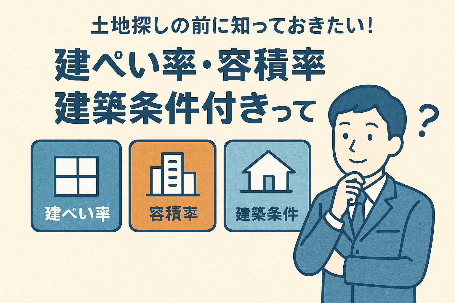 土地探しの前に知っておきたい！「建ぺい率・容積率・建築条件付...の画像