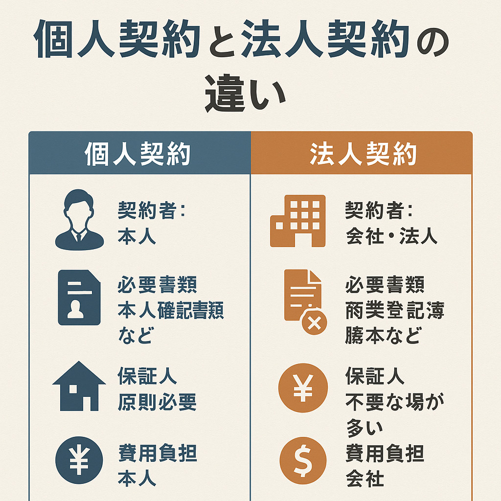 【ワンプラス六甲道本店ブログ】個人契約と法人契約の違いとは？...の画像