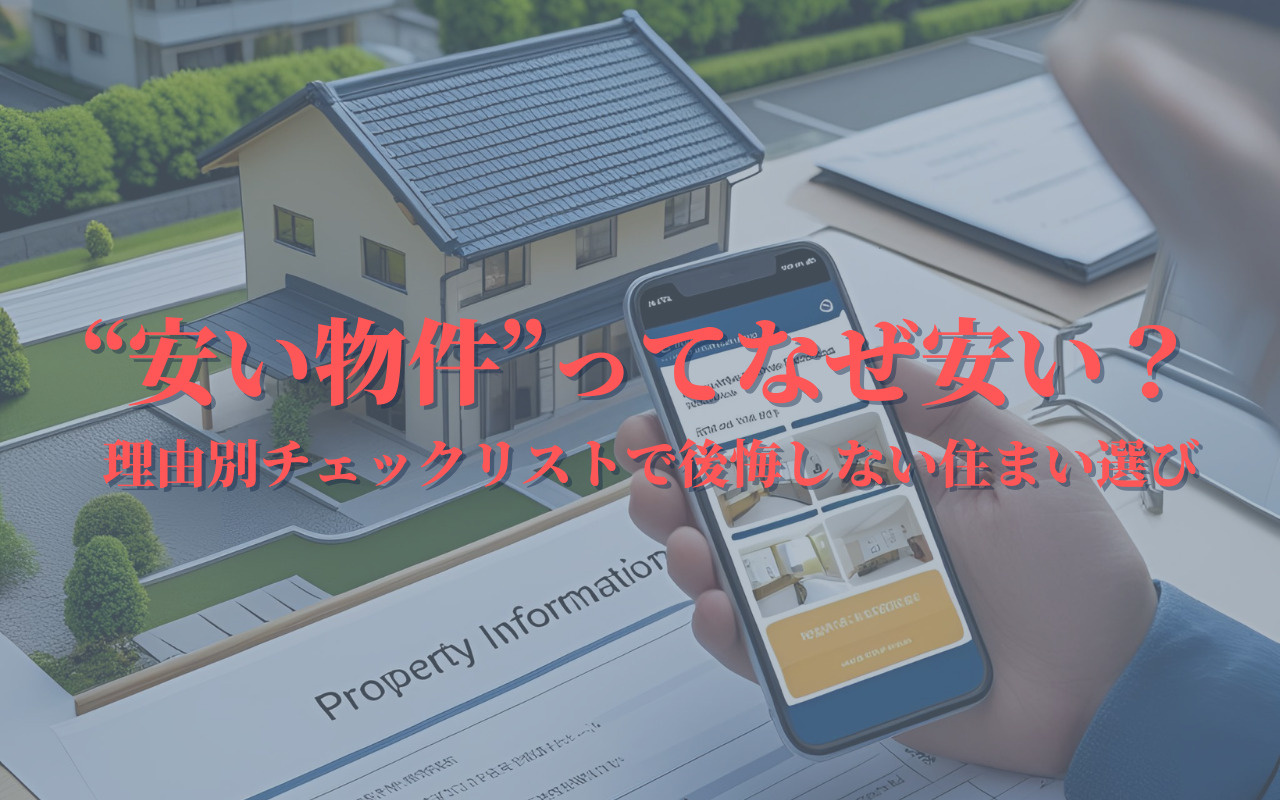 “安い物件”ってなぜ安い？熊本版：理由別チェックリストで後悔...の画像