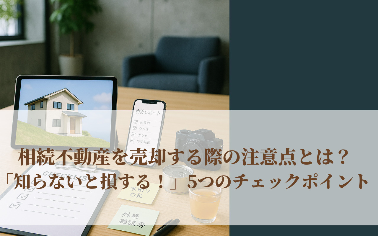 相続不動産を売却する際の注意点とは？「知らないと損する！」5...の画像