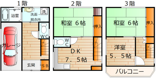 若江本町貸家の画像