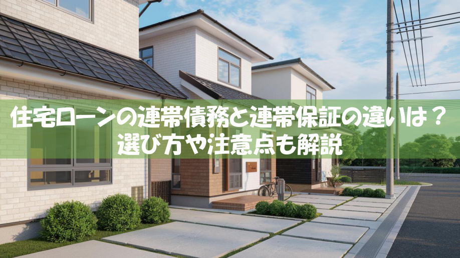 住宅ローンの連帯債務と連帯保証の違いは？選び方や注意点も解説...の画像