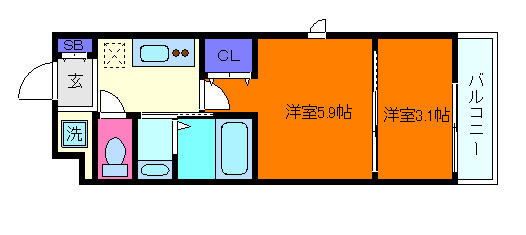 【青木駅2分×新築】1DK 26.34㎡｜宅配BOX・バイク...の画像