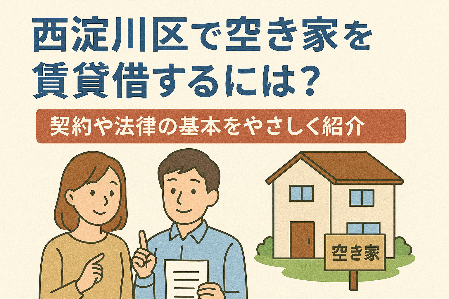 西淀川区で空き家を賃貸借するには？契約や法律の基本をやさしく...の画像