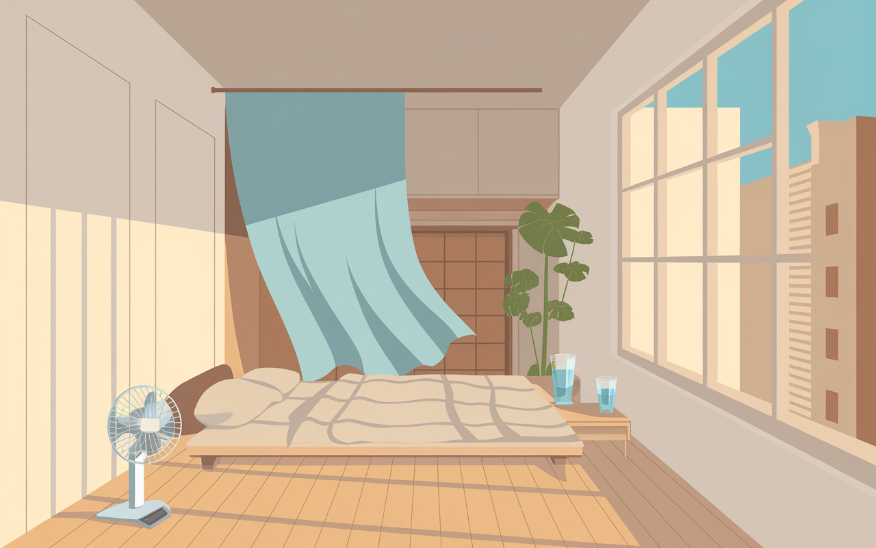 暑い日の快適な睡眠方法はご存知ですか？快眠グッズや冷房の使い...の画像
