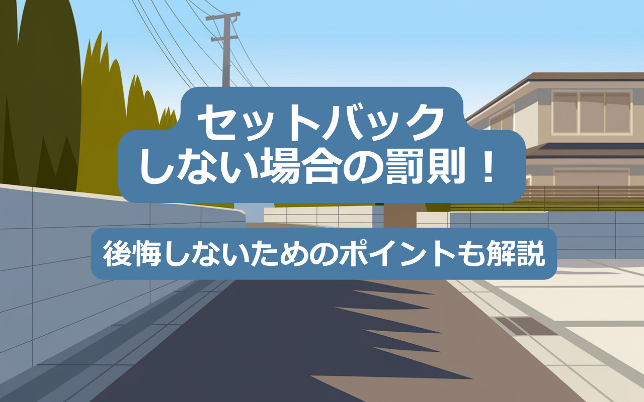 【2025年】セットバックをしない場合の罰則！後悔しないため...の画像
