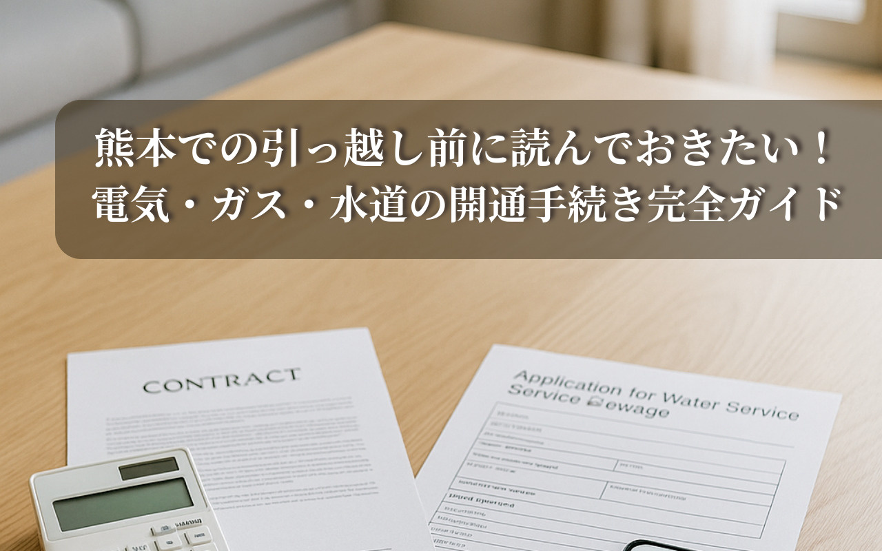 熊本での引っ越し前に読んでおきたい！電気・ガス・水道の開通手...の画像